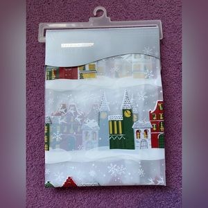 Envogue Premium Peva Christmas Town Shower Curtain